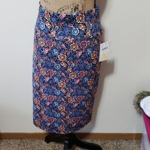 3xl lularoe blue, pink and peach floral cassie nwt